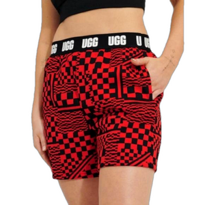 UGG Chrissy Short Checks Women’s Black/Red Size Medium